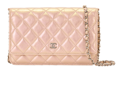 Classic CC Wallet On Chain, &pound;2,500, Handbags, Pink, Leather, Front view